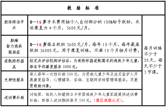 雁塔区2020年残疾儿童少年康复救助项目申请流程及标准